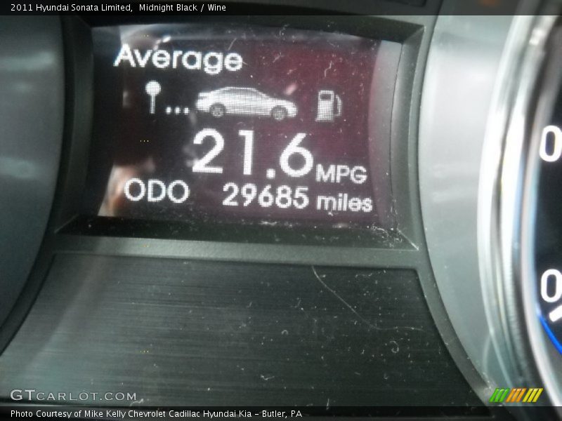 Midnight Black / Wine 2011 Hyundai Sonata Limited