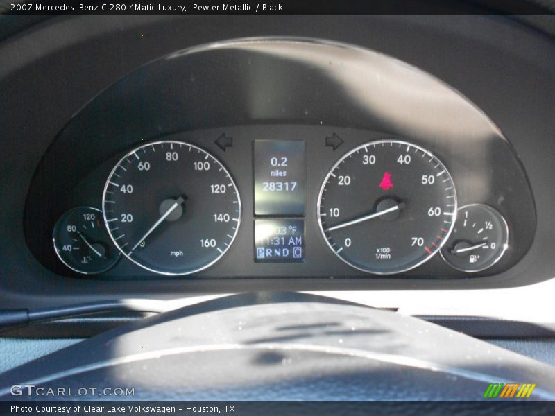 Pewter Metallic / Black 2007 Mercedes-Benz C 280 4Matic Luxury