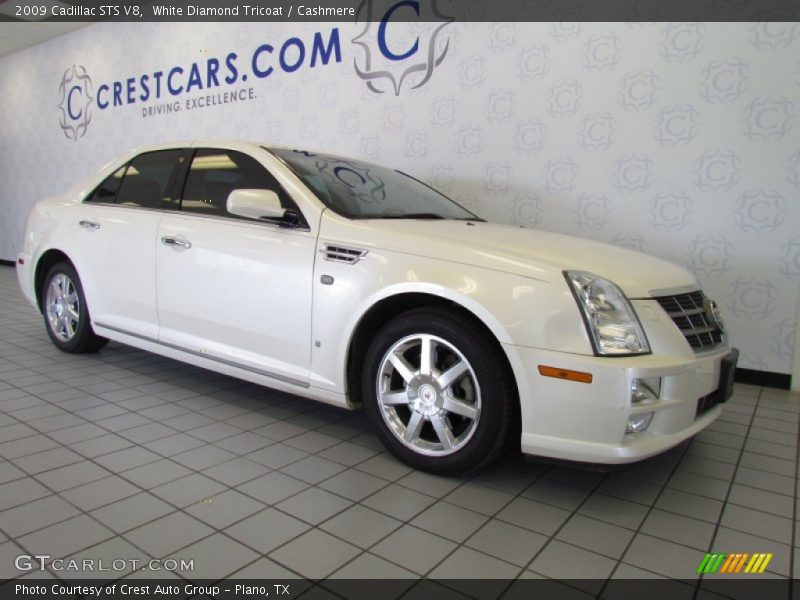 White Diamond Tricoat / Cashmere 2009 Cadillac STS V8