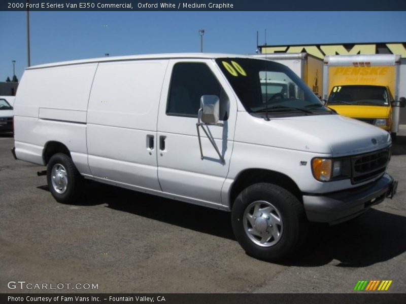 Oxford White / Medium Graphite 2000 Ford E Series Van E350 Commercial
