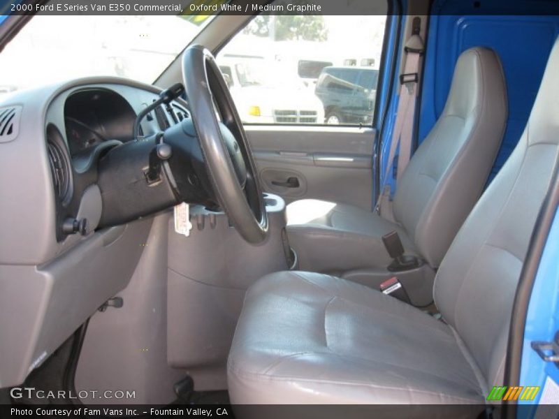 Oxford White / Medium Graphite 2000 Ford E Series Van E350 Commercial