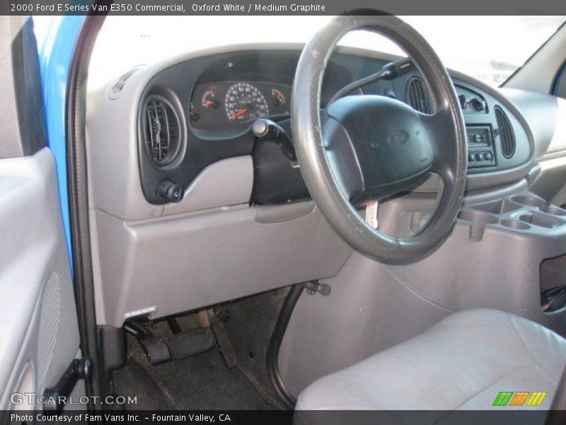 Oxford White / Medium Graphite 2000 Ford E Series Van E350 Commercial