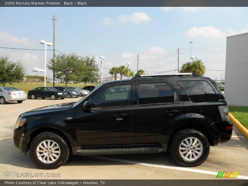 Black / Black 2009 Mercury Mariner Premier