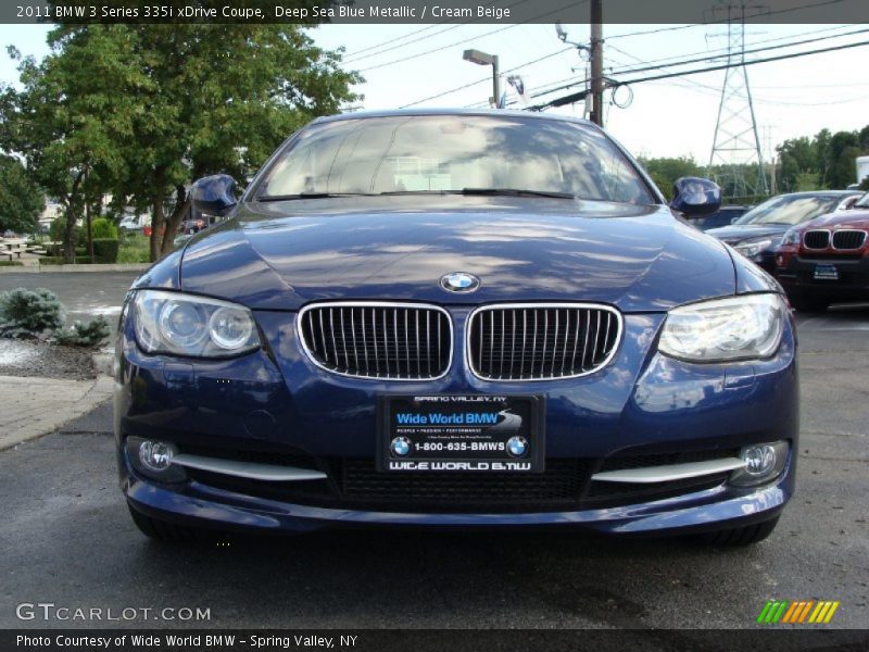 Deep Sea Blue Metallic / Cream Beige 2011 BMW 3 Series 335i xDrive Coupe