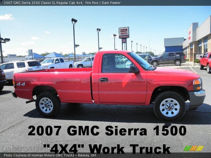 Fire Red / Dark Pewter 2007 GMC Sierra 1500 Classic SL Regular Cab 4x4