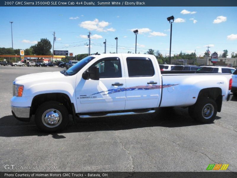 Summit White / Ebony Black 2007 GMC Sierra 3500HD SLE Crew Cab 4x4 Dually