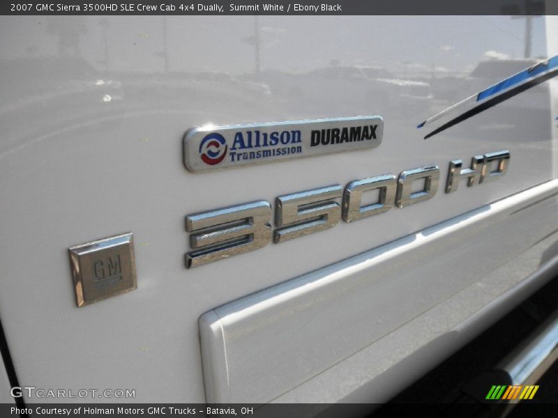 Summit White / Ebony Black 2007 GMC Sierra 3500HD SLE Crew Cab 4x4 Dually