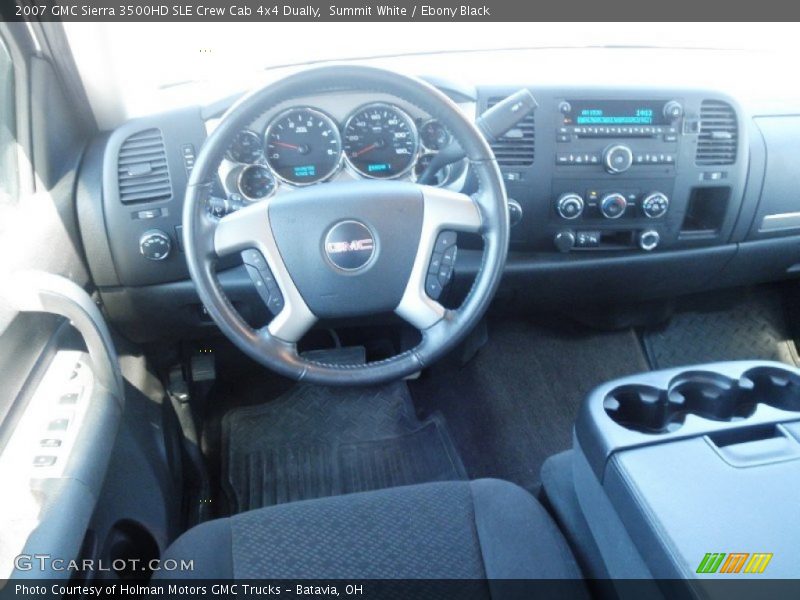Summit White / Ebony Black 2007 GMC Sierra 3500HD SLE Crew Cab 4x4 Dually