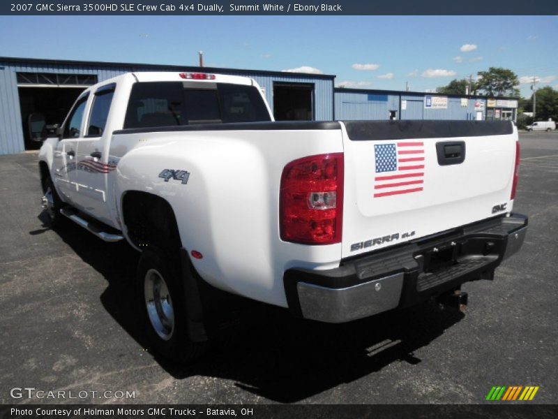 Summit White / Ebony Black 2007 GMC Sierra 3500HD SLE Crew Cab 4x4 Dually