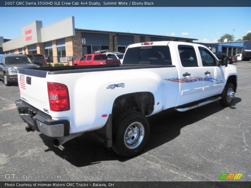 Summit White / Ebony Black 2007 GMC Sierra 3500HD SLE Crew Cab 4x4 Dually