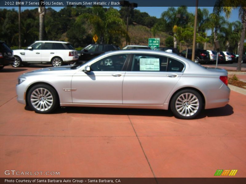 Titanium Silver Metallic / Black 2012 BMW 7 Series 750Li Sedan