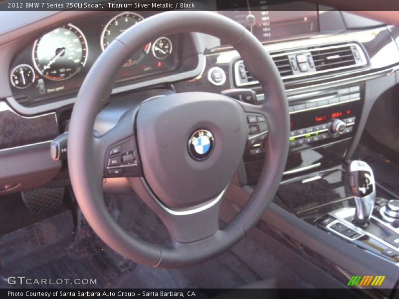 Titanium Silver Metallic / Black 2012 BMW 7 Series 750Li Sedan