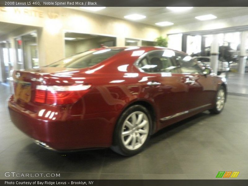 Noble Spinel Red Mica / Black 2008 Lexus LS 460
