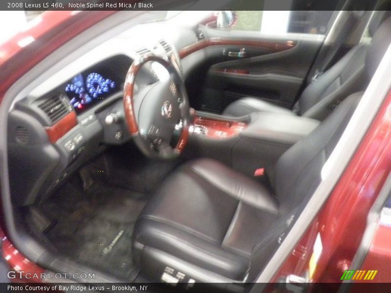 Noble Spinel Red Mica / Black 2008 Lexus LS 460