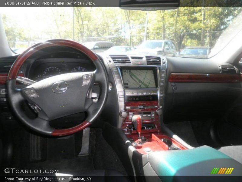 Noble Spinel Red Mica / Black 2008 Lexus LS 460