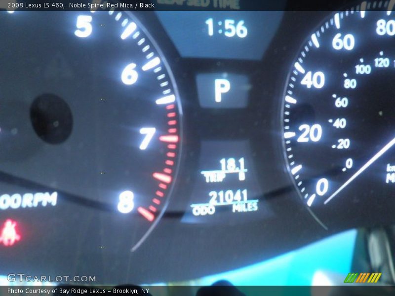 Noble Spinel Red Mica / Black 2008 Lexus LS 460