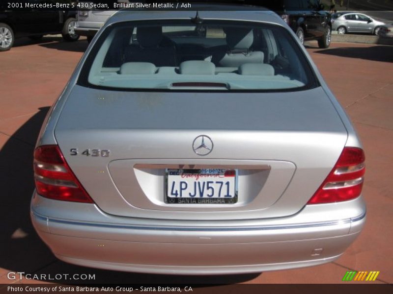 Brilliant Silver Metallic / Ash 2001 Mercedes-Benz S 430 Sedan