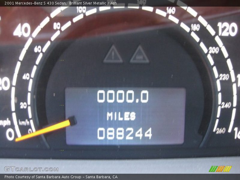 Brilliant Silver Metallic / Ash 2001 Mercedes-Benz S 430 Sedan