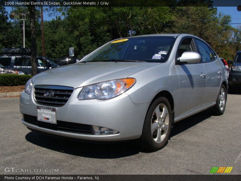 QuickSilver Metallic / Gray 2008 Hyundai Elantra SE Sedan