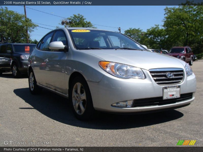 QuickSilver Metallic / Gray 2008 Hyundai Elantra SE Sedan