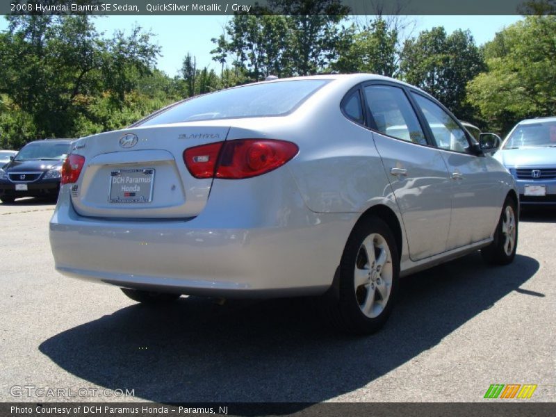 QuickSilver Metallic / Gray 2008 Hyundai Elantra SE Sedan