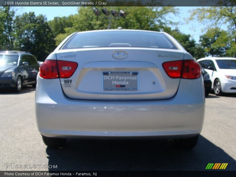 QuickSilver Metallic / Gray 2008 Hyundai Elantra SE Sedan