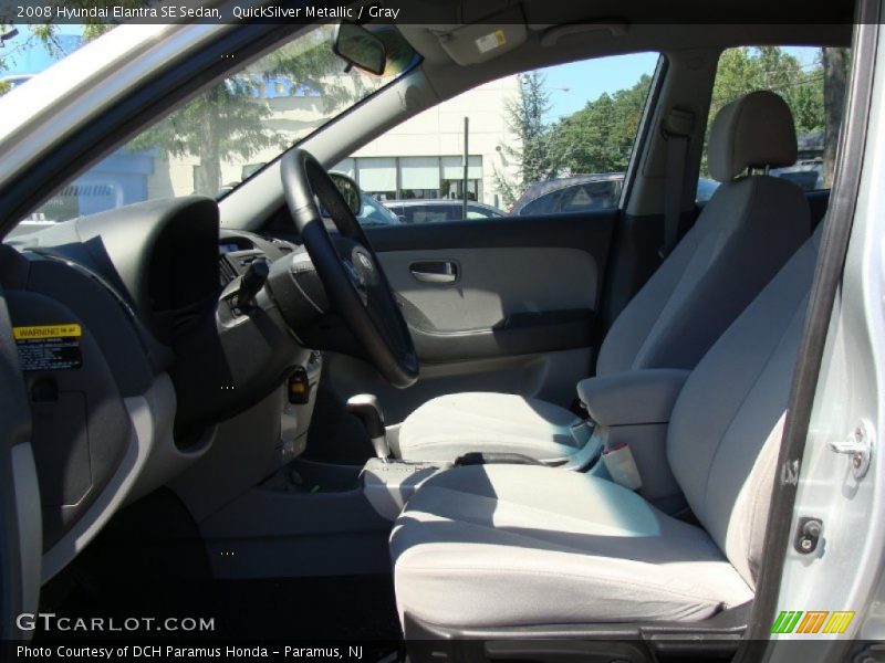 QuickSilver Metallic / Gray 2008 Hyundai Elantra SE Sedan