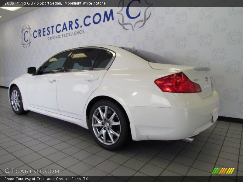 Moonlight White / Stone 2009 Infiniti G 37 S Sport Sedan