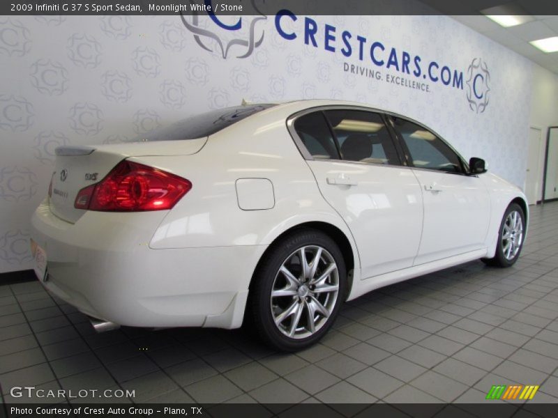Moonlight White / Stone 2009 Infiniti G 37 S Sport Sedan