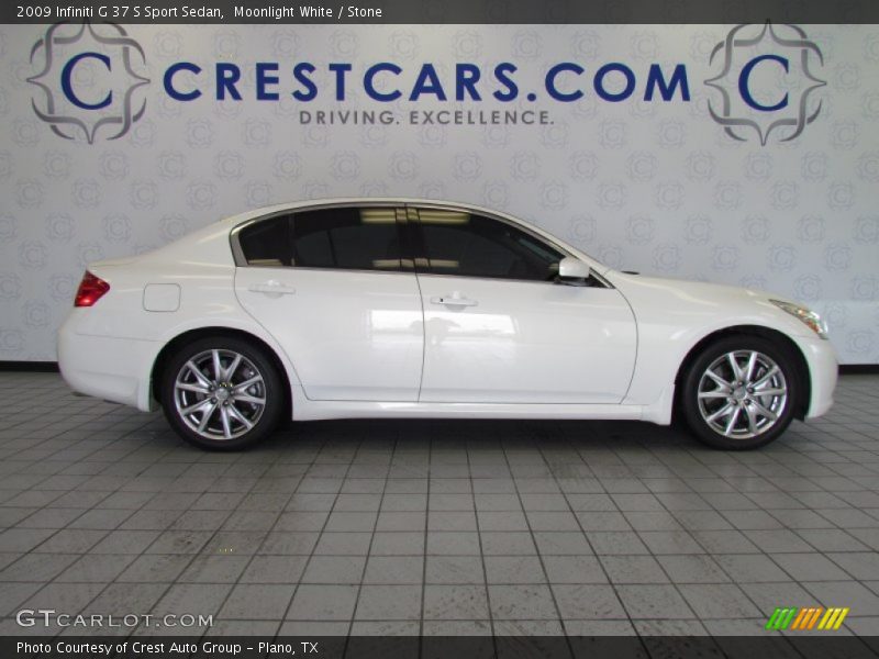 Moonlight White / Stone 2009 Infiniti G 37 S Sport Sedan