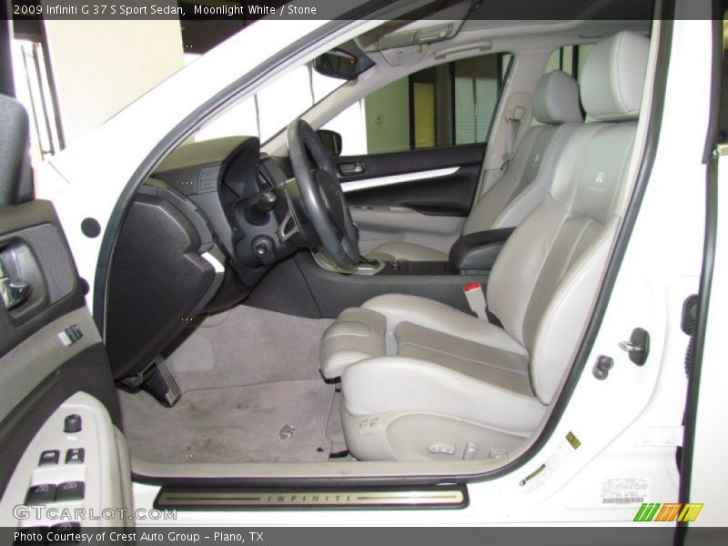 Moonlight White / Stone 2009 Infiniti G 37 S Sport Sedan