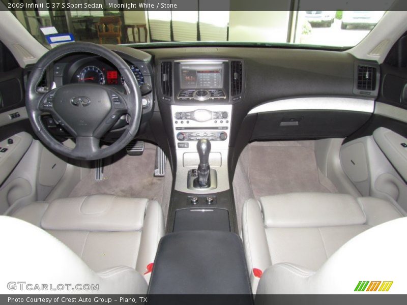 Moonlight White / Stone 2009 Infiniti G 37 S Sport Sedan