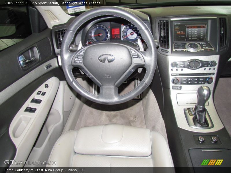 Moonlight White / Stone 2009 Infiniti G 37 S Sport Sedan