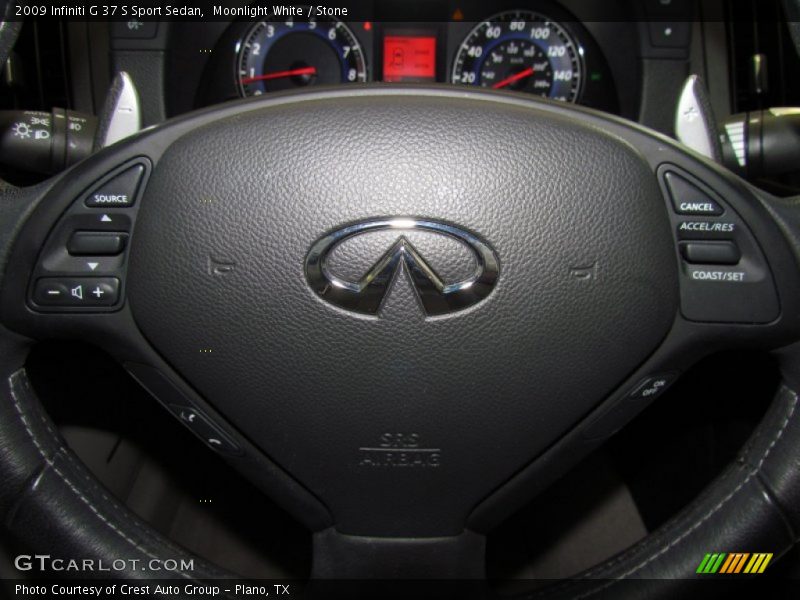 Moonlight White / Stone 2009 Infiniti G 37 S Sport Sedan