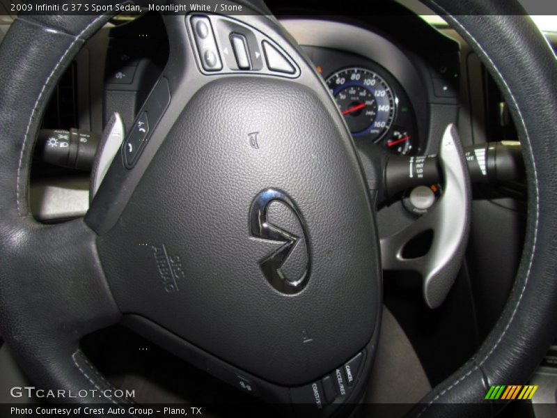 Moonlight White / Stone 2009 Infiniti G 37 S Sport Sedan