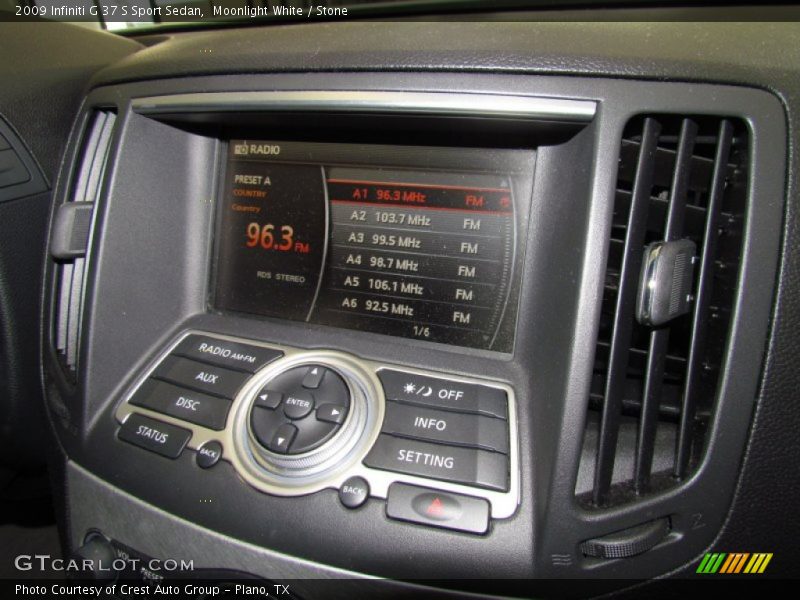 Moonlight White / Stone 2009 Infiniti G 37 S Sport Sedan
