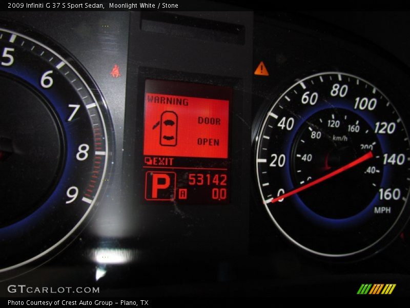 Moonlight White / Stone 2009 Infiniti G 37 S Sport Sedan