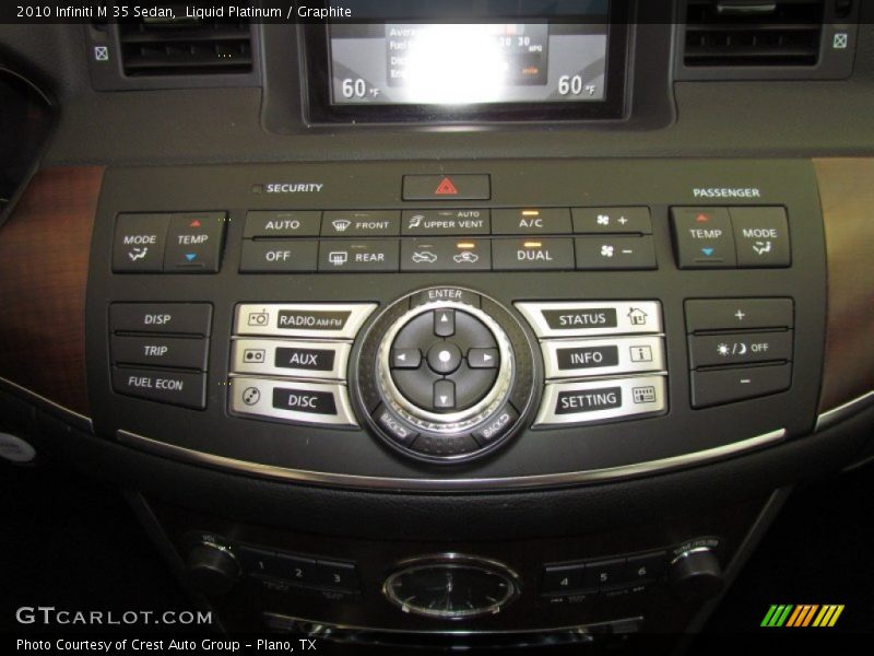 Controls of 2010 M 35 Sedan
