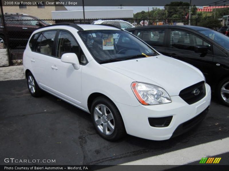 Clear White / Beige 2008 Kia Rondo LX V6