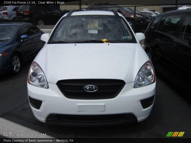 Clear White / Beige 2008 Kia Rondo LX V6