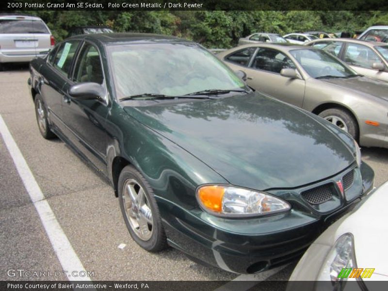 Polo Green Metallic / Dark Pewter 2003 Pontiac Grand Am SE Sedan