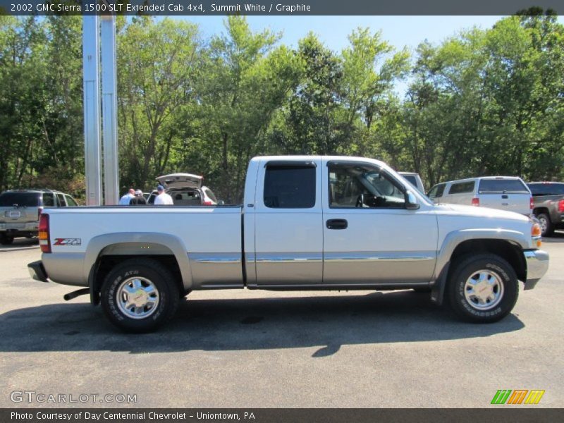 Summit White / Graphite 2002 GMC Sierra 1500 SLT Extended Cab 4x4