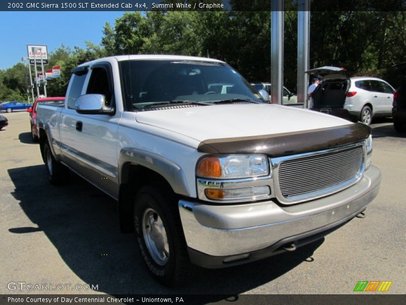 Summit White / Graphite 2002 GMC Sierra 1500 SLT Extended Cab 4x4