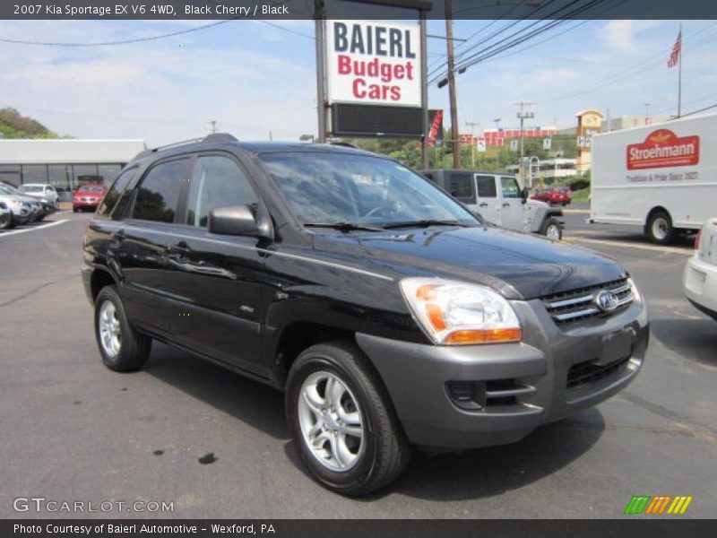 Black Cherry / Black 2007 Kia Sportage EX V6 4WD