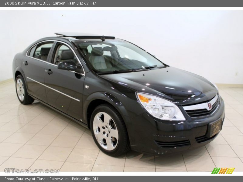 Carbon Flash Black / Tan 2008 Saturn Aura XE 3.5