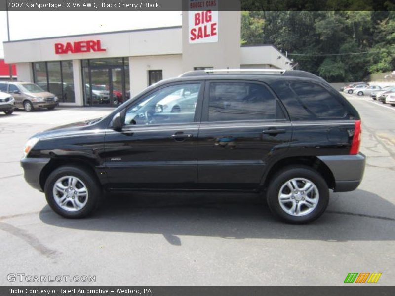 Black Cherry / Black 2007 Kia Sportage EX V6 4WD