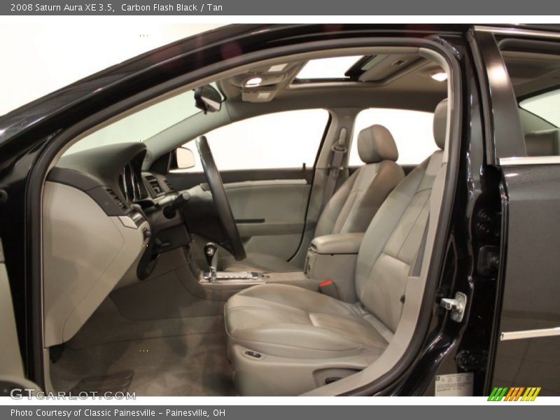 Carbon Flash Black / Tan 2008 Saturn Aura XE 3.5