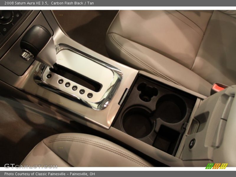 Carbon Flash Black / Tan 2008 Saturn Aura XE 3.5