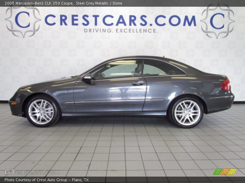 Steel Grey Metallic / Stone 2008 Mercedes-Benz CLK 350 Coupe