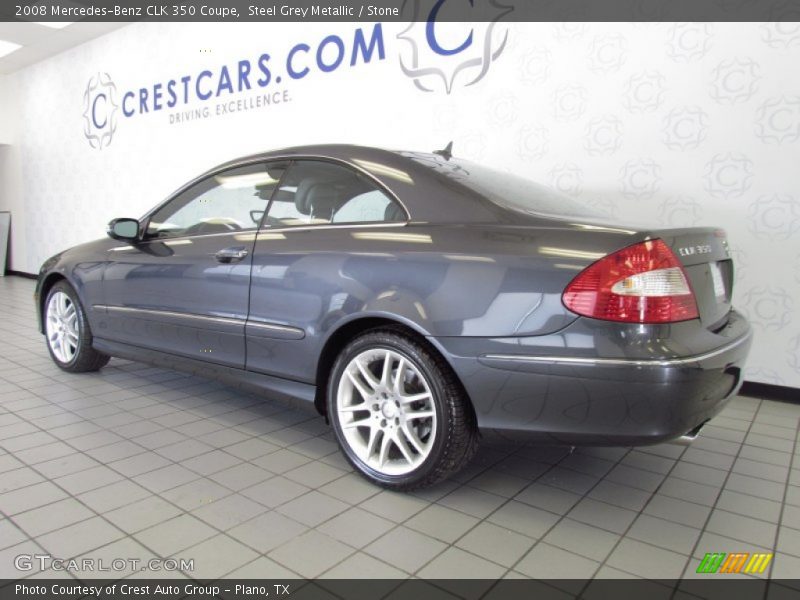 Steel Grey Metallic / Stone 2008 Mercedes-Benz CLK 350 Coupe